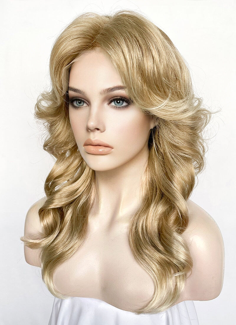 Mixed Blonde Wavy Blowout Lace Front Synthetic Hair Wig LF3320
