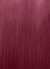 Burgundy Curtain Bangs Straight Lace Front Synthetic Hair Wig LF3328
