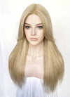 Blonde Curtain Bangs Straight Lace Front Synthetic Wig LF3336