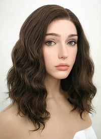 Brunette Wavy Lace Front Synthetic Wig LF407