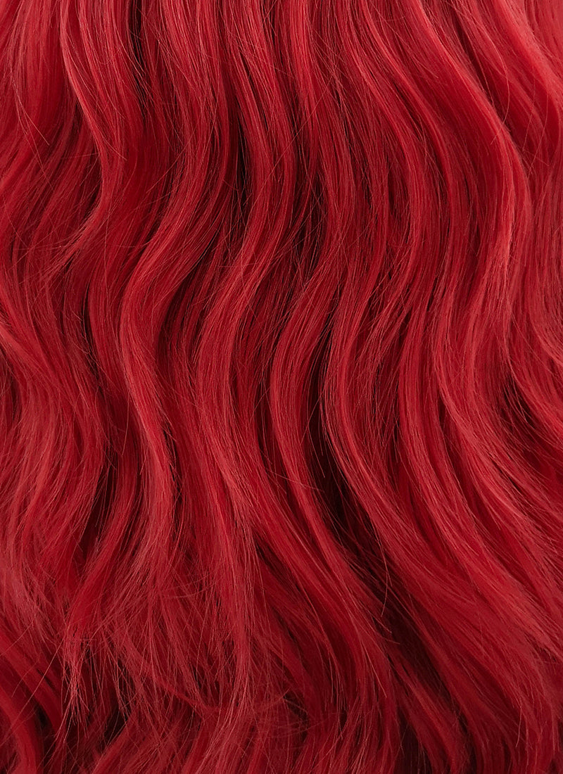 Red Wavy Lace Front Synthetic Wig LF408 - Wig Is Fashion