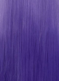 Purple Money Piece Straight Lace Front Synthetic Wig LF5105