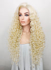 Light Blonde Curly Lace Front Synthetic Wig LF5130