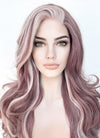 Two Tone Pink Wavy Lace Front Synthetic Wig LF5148