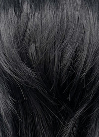 Jet Black Wolf Cut Lace Front Synthetic Men's Wig LF6016