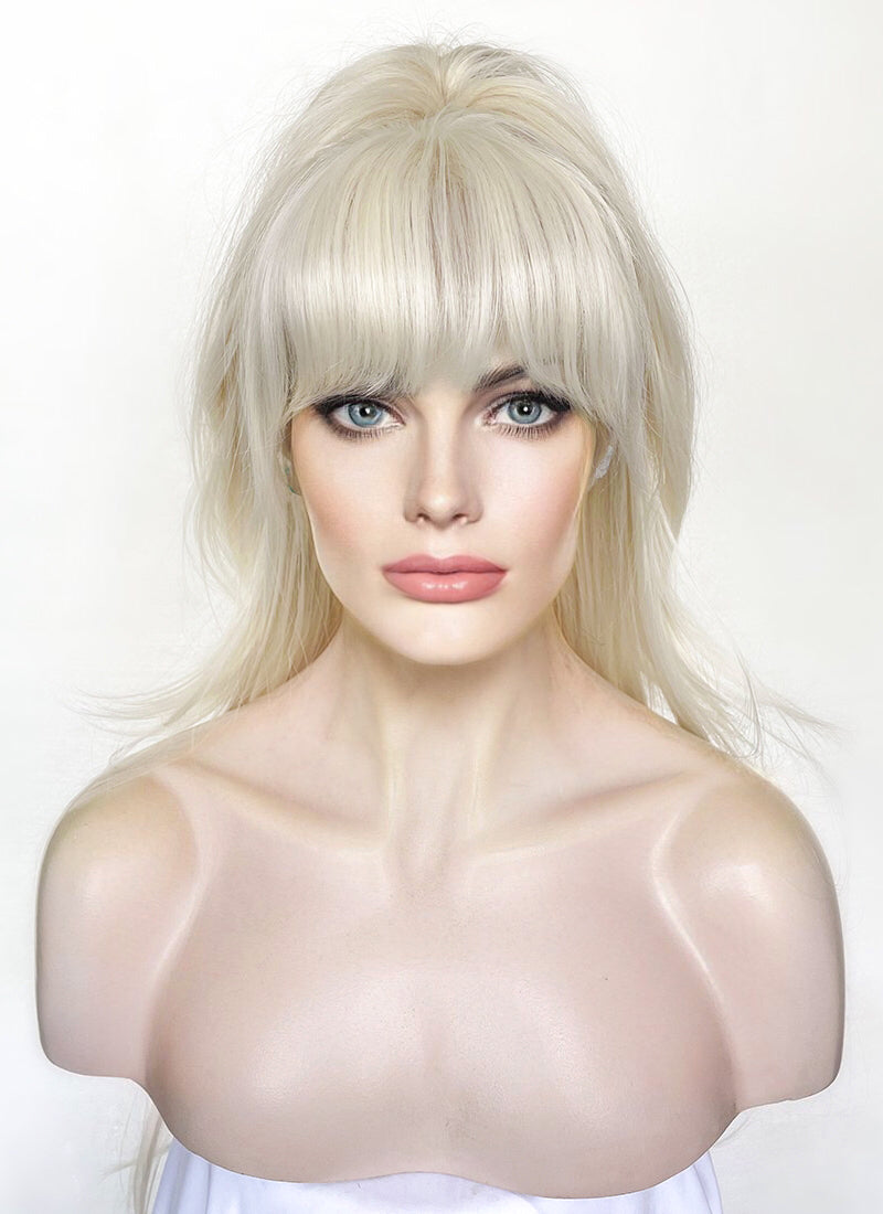 Barbie Platinum Blonde Straight Lace Front Synthetic Wig LF6022