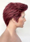 Good Omens Crowley Dark Burgundy Straight Lace Front Synthetic Men's Wig LF6045