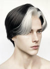 Black And White Straight Lace Front Synthetic Men's Wig LF6049