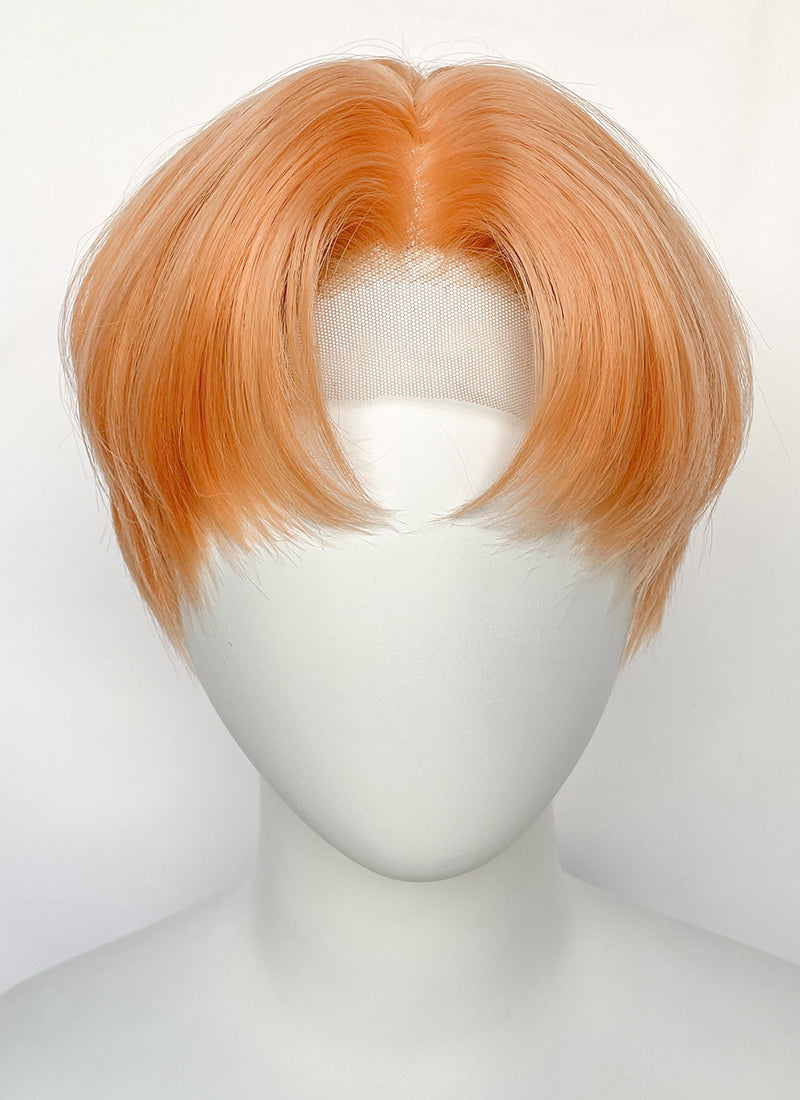 Orange Straight Lace Front Synthetic Men's Wig LF6051