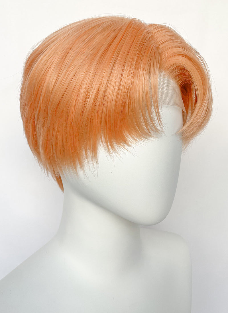 Orange Straight Lace Front Synthetic Men's Wig LF6051