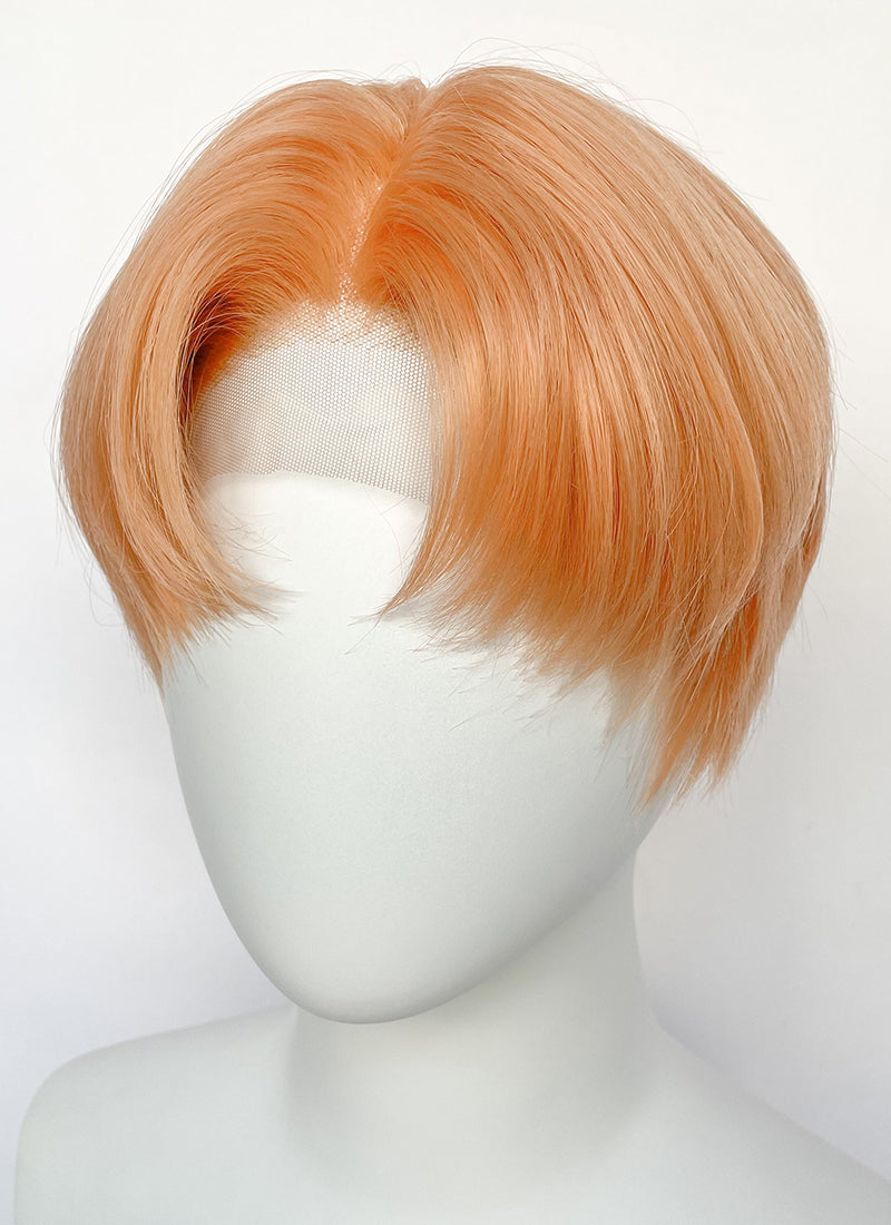 Orange Straight Lace Front Synthetic Men's Wig LF6051