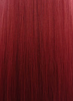 Straight Yaki Red Lace Front Synthetic Wig LF624A
