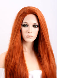 Straight Auburn Yaki Lace Wig CLF624 (Customisable) - Wig Is Fashion