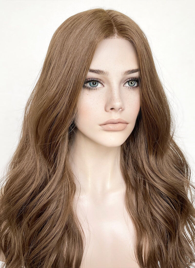 Brunette Wavy Lace Front Kanekalon Synthetic Wig LF7000