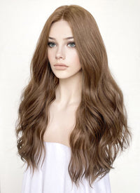 Brunette Wavy Lace Front Kanekalon Synthetic Wig LF7000