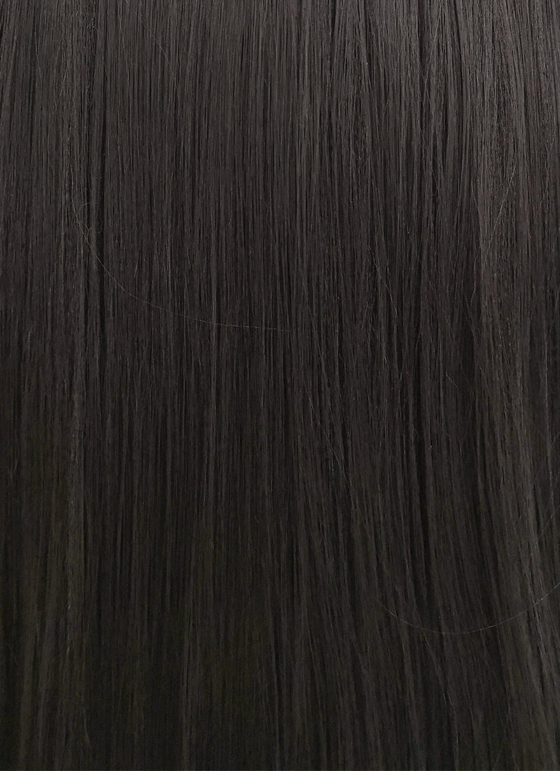 Straight Yaki Natural Black Lace Front Synthetic Wig LF701A - Wig Is Fashion