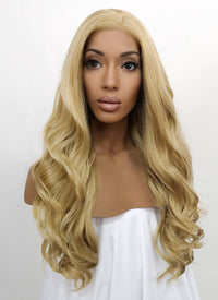 Wavy Golden Blonde Lace Front Synthetic Wig LFB119