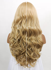 Wavy Golden Blonde Lace Front Synthetic Wig LFB119 - Wig Is Fashion Australia