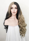 Blonde Black Split Gemini Color Wavy Lace Front Synthetic Wig LF5104