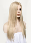 Ash Blonde Straight Hush Layered Cut Lace Front Synthetic Wig LFK5536A