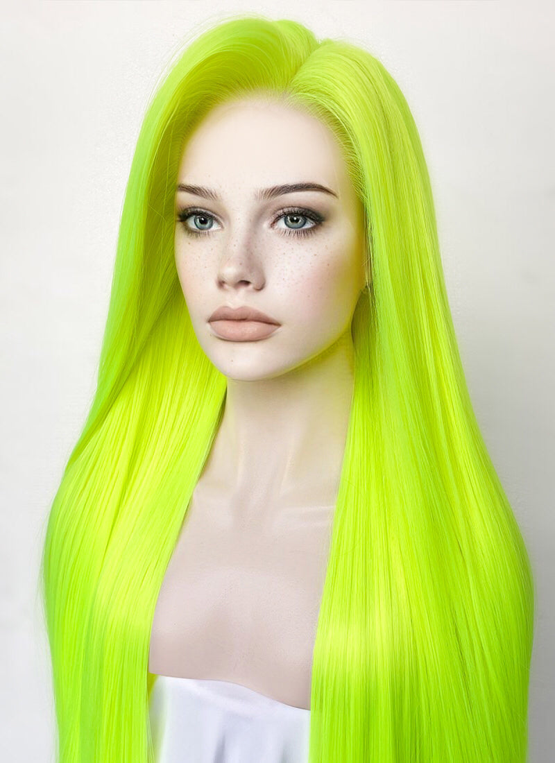 Neon Green Straight 13" x 6" Lace Top Synthetic Wig LFS020