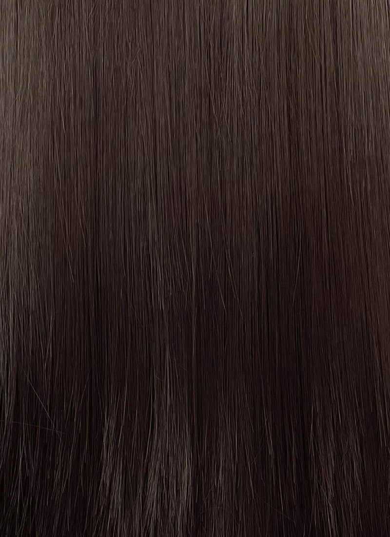 Brunette Straight 13" x 6" Lace Top Kanekalon Synthetic Hair Wig LFS027