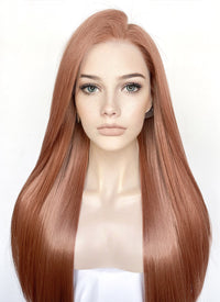 Auburn Straight 13" x 6" Lace Top Kanekalon Synthetic Hair Wig LFS035