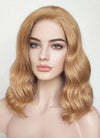 Golden Blonde Wavy Lace Front Synthetic Wig LF1266