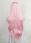 Pastel Pink Straight Lace Front Synthetic Wig LN6013