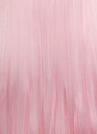 Pastel Pink Straight Lace Front Synthetic Wig LN6013