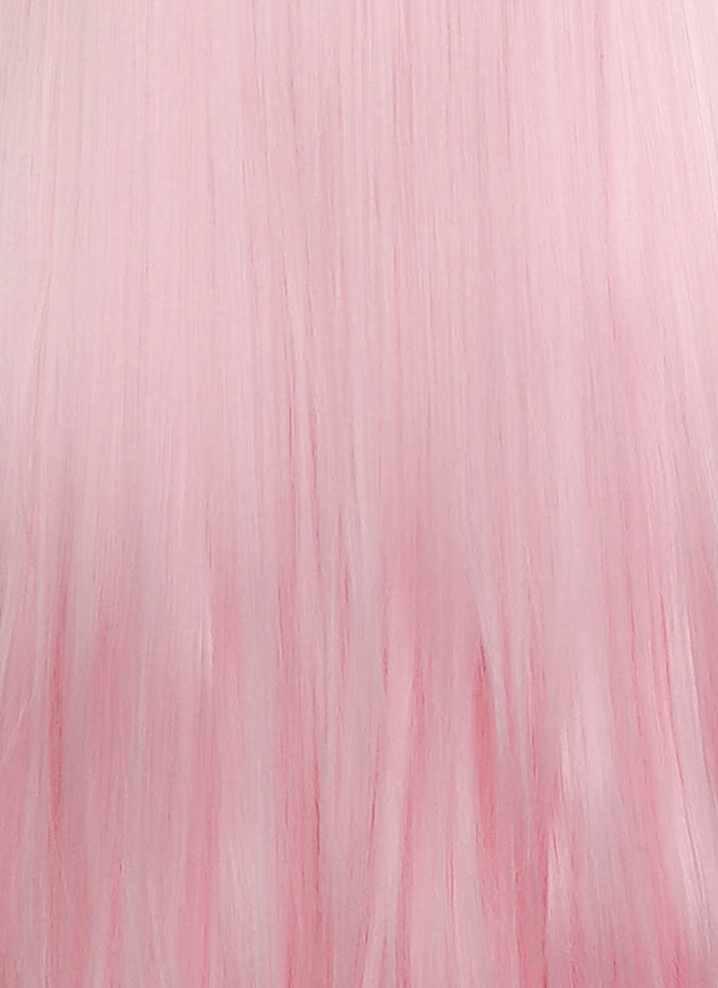 Pastel Pink Straight Lace Front Synthetic Wig LN6013