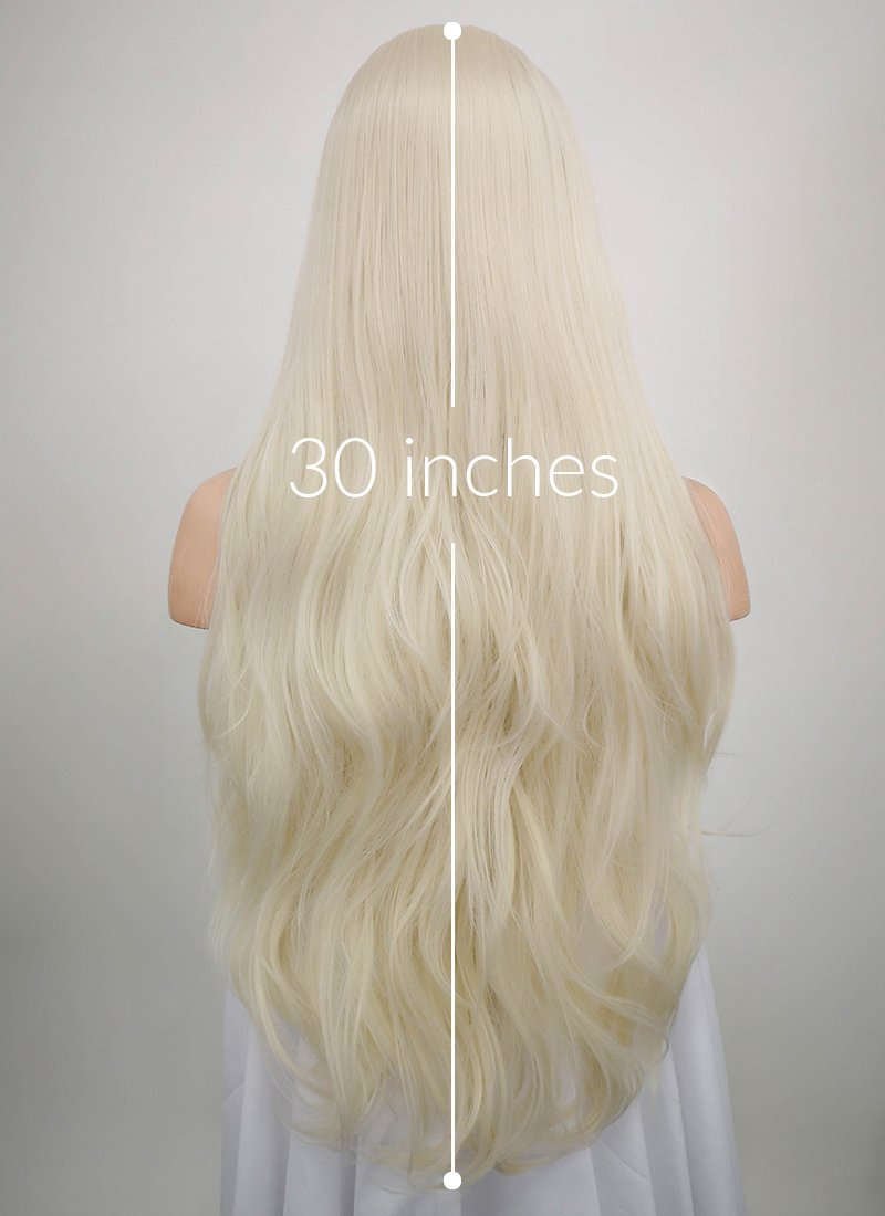 Straight Platinum Blonde Lace Wig CLW150D (Customisable) - Wig Is Fashion