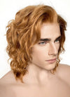 Blonde Wavy Lace Front Synthetic Men's Wig LW4021