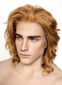 Blonde Wavy Lace Front Synthetic Men's Wig LW4021