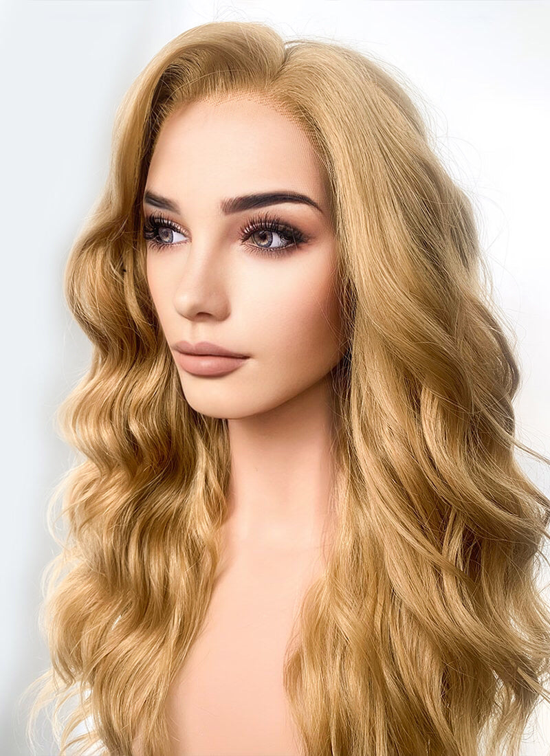 Golden Blonde Wavy Lace Front Synthetic Wig LW4026