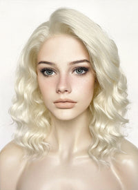 Platinum Blonde Wavy Lace Front Synthetic Wig LW4031