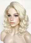 Platinum Blonde Wavy Lace Front Synthetic Wig LW4031