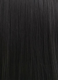 Straight Yaki Jet Black Lace Front Synthetic Wig LF701R - Wig Is Fashion