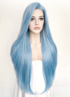 Straight Pastel Blue Lace Front Synthetic Wig LW769B