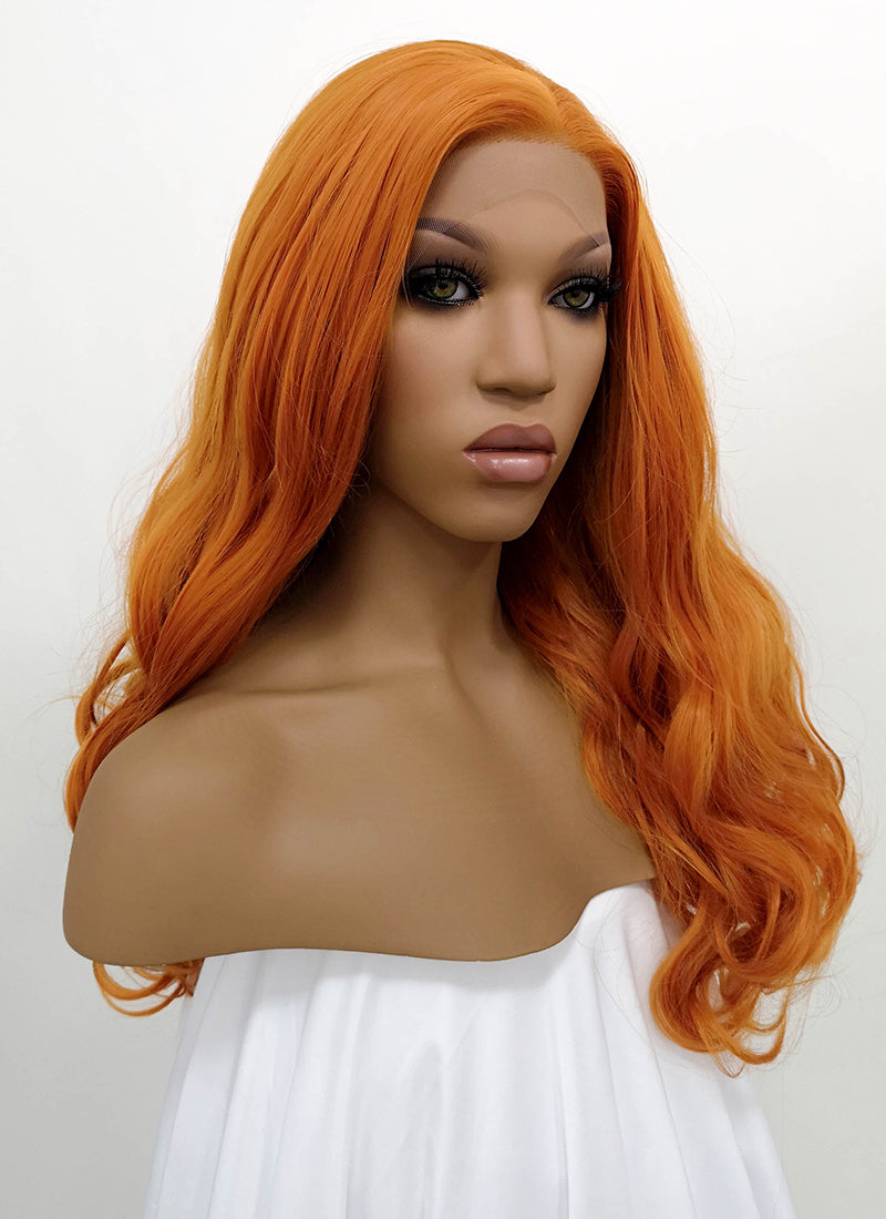 Ginger Wavy Lace Front Synthetic Wig LWB085E - Wig Is Fashion