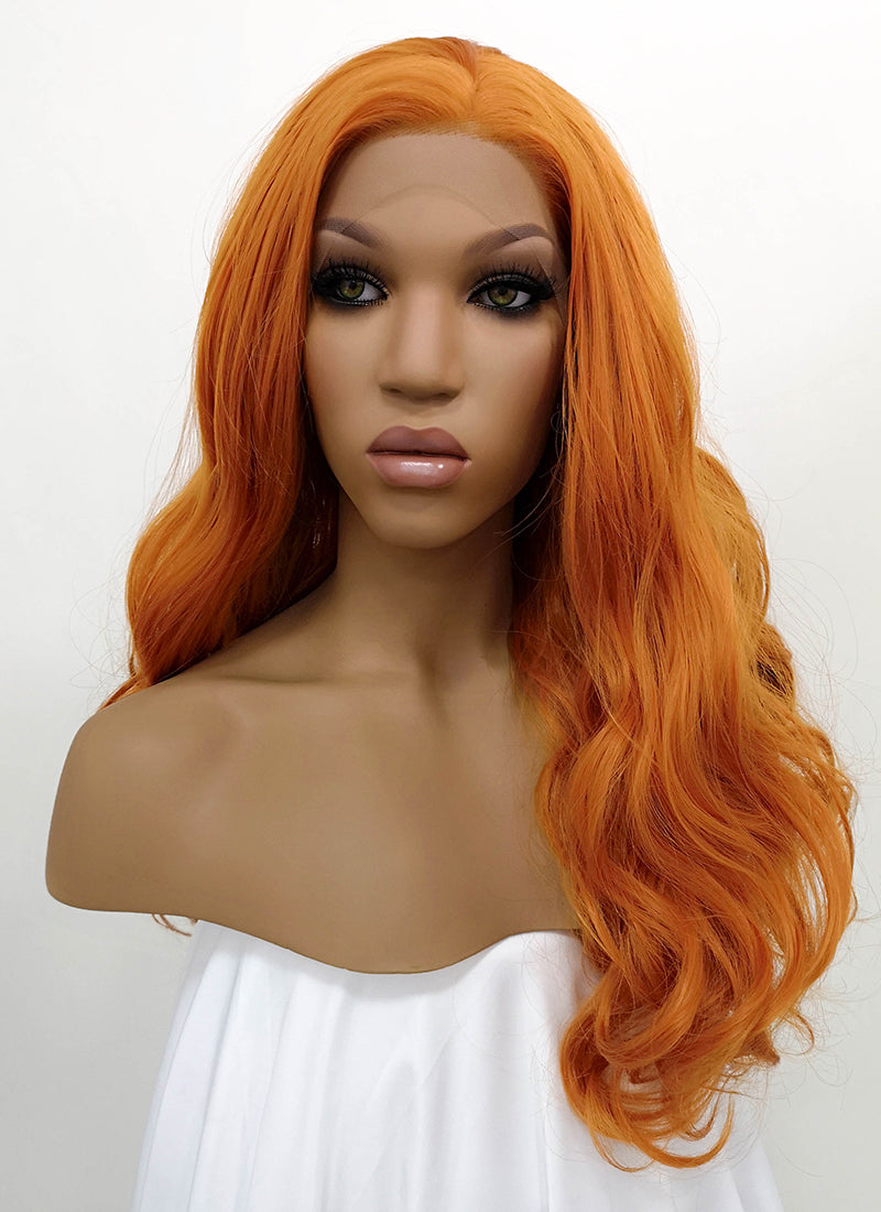 Ginger Wavy Lace Front Synthetic Wig LWB085E - Wig Is Fashion