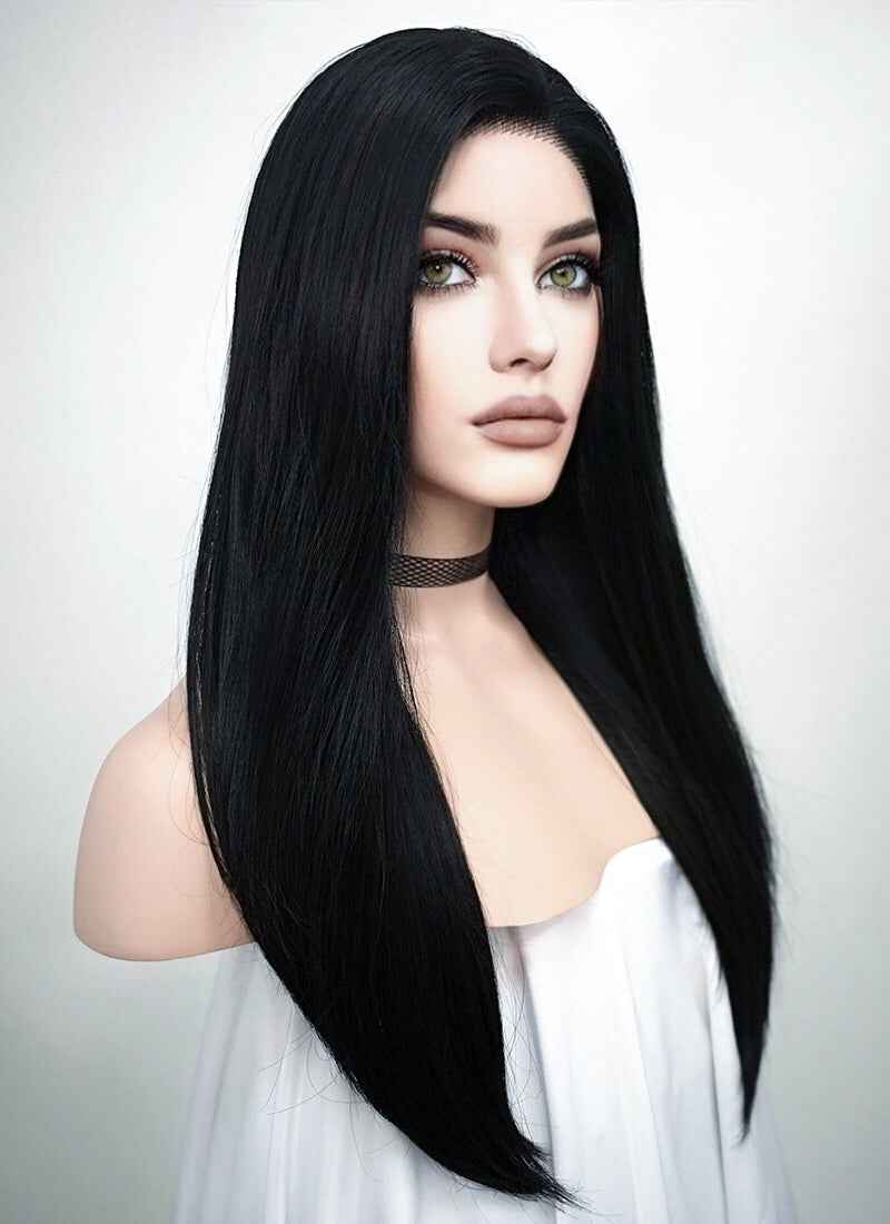 Straight Black Lace Front Synthetic Wig LW769