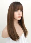 Chestnut Brown With Dark Roots Straight Synthetic Wig NS050