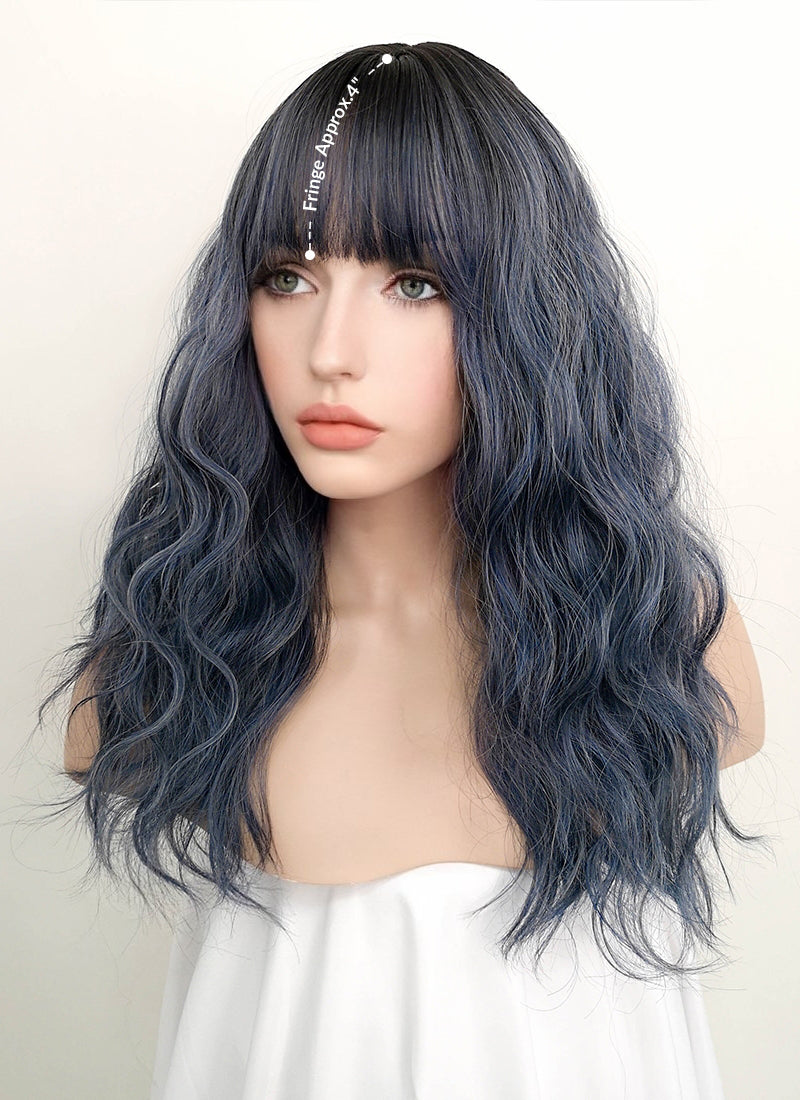 Dark blue deals wig uk