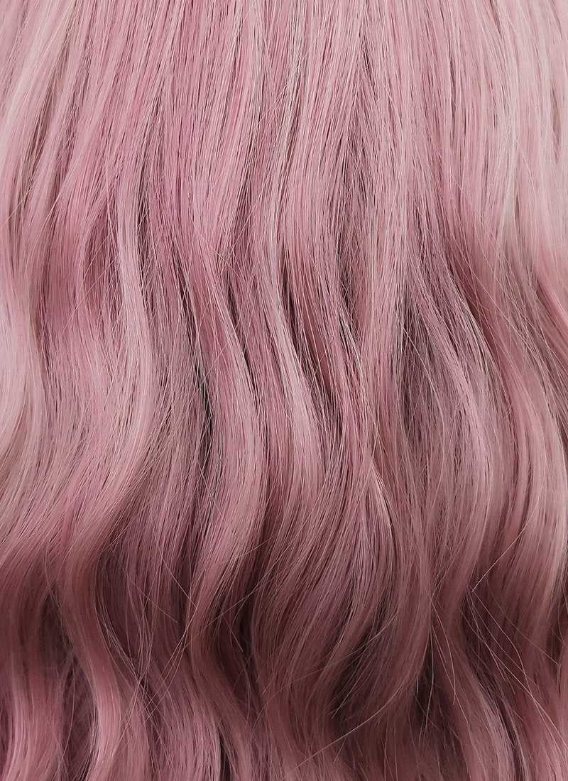 Pink Wavy Synthetic Wig NS063