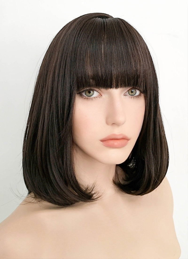 Brunette Straight Synthetic Bob Wig NS077