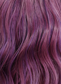 Mixed Purple With Dark Roots Wavy Bob Synthetic Wig NS114