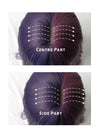 Two Tone Purple Split Gemini Color Wavy Synthetic Wig NS202
