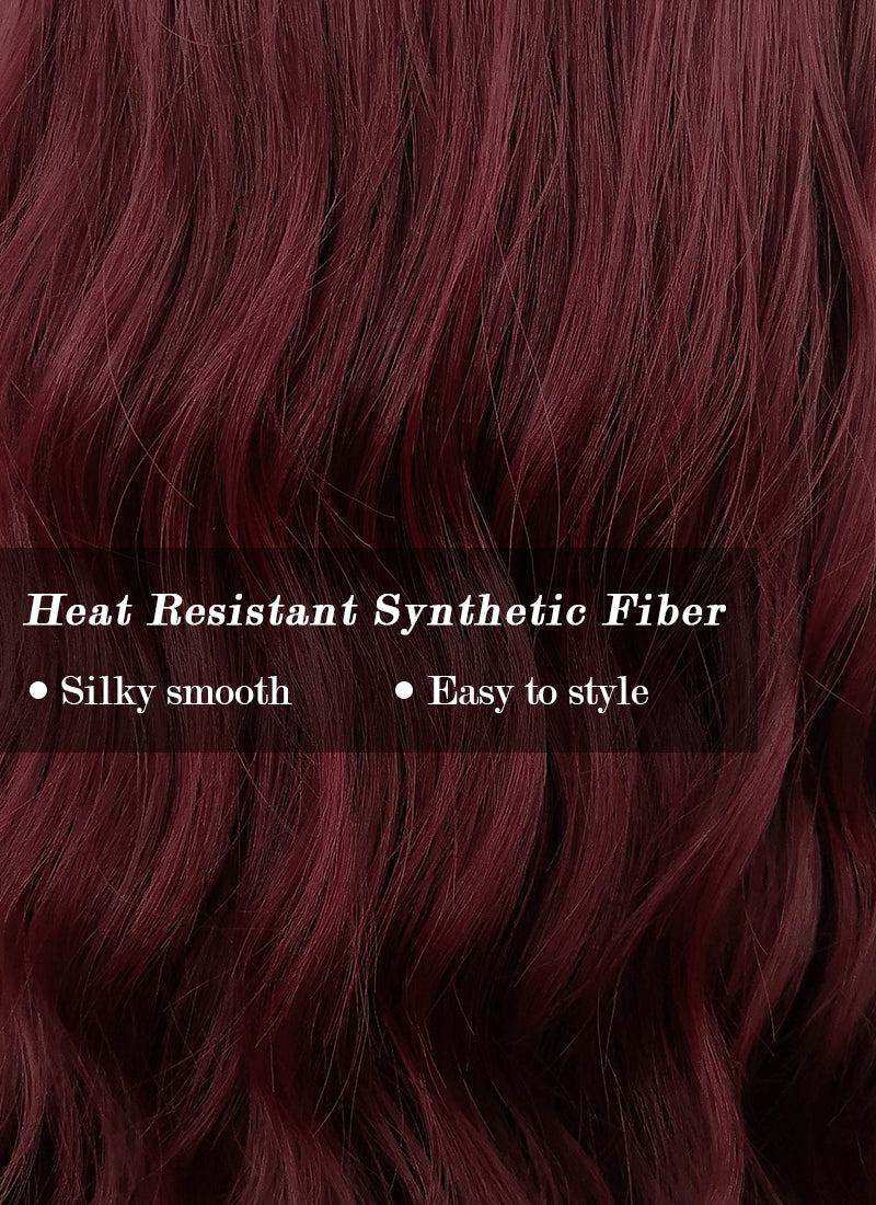 Red Wavy Synthetic Wig NS231