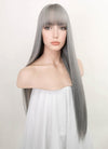 Mixed Grey Straight Synthetic Wig NS252